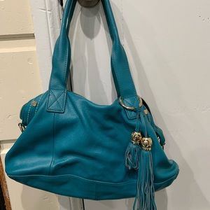 Cuore & Pelle turquoise purse